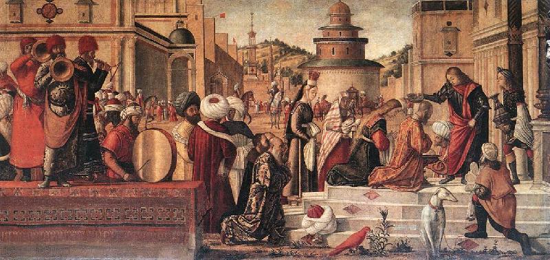 CARPACCIO, Vittore The Baptism of the Selenites dfg Sweden oil painting art